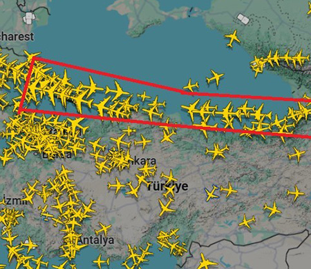 Uçaklar Türkiye üzerinden Avrupa’ya tek bir rotada geçti