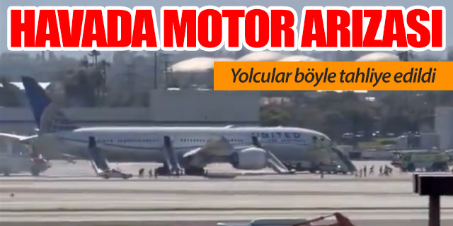 Motor arızasıı yaşayan yolcu uçağı geri döndü