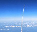 Tarihi anlar yolcu uçağından görüntülendi