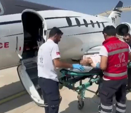 Ambulans uçak 14 yaşındaki çocuk için havalandı