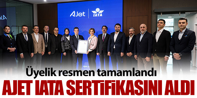 AJet IATA sertifikasını aldı