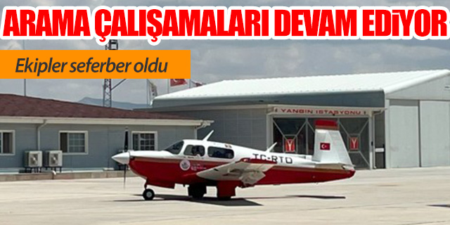 Düşen uçağın enkazını arama çalışmaları sürüyor