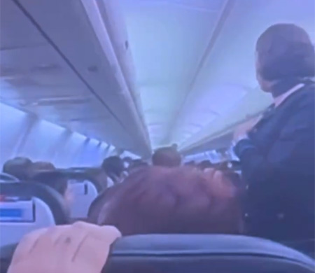 Ajet uçağında korku dolu anlar