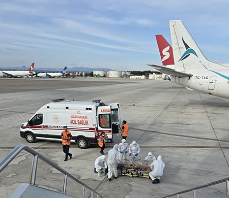 Antalya Havalimanı'nda salgın konulu tatbikat