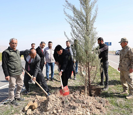 Şırnak Şerafettin Elçi Havalimanı’nda ağaçlandırma çalışması