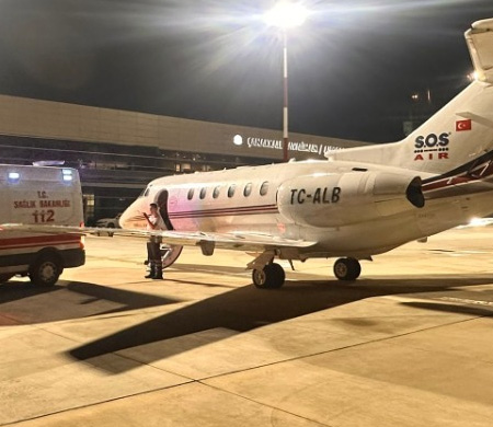 54 Günlük Bebek Uçak Ambulansla Ankara’ya Sevk Edildi