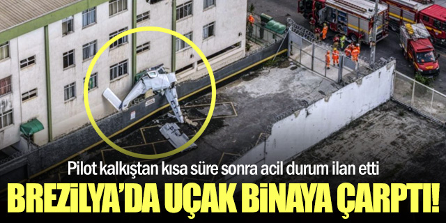 Brezilya'da yerleşim alanına uçak düştü: 2 ölü, 3 yaralı!