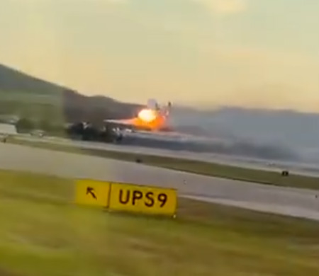 UPS kargo uçağı Kentucky’de düştü: Büyük yangın çıktı!