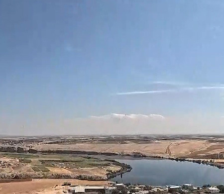 Gökbey Şanlıurfa semalarında: Fırat'ın üzerinde nefes kesen görüntüler