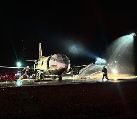 DHMİ'den Esenboğa'da nefes kesen tatbikat