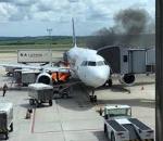 Uçakta yangın çıktı 180 yolcu tahliye edildi