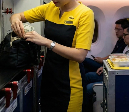 Kabin amiri uçak içi satışları zimmetine geçirmiş!