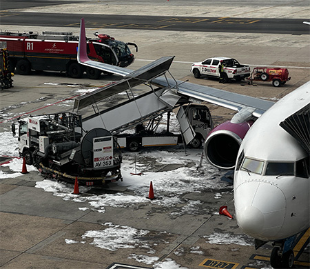 Apronda kaza; Yolcu uçağı ciddi şekilde hasar aldı