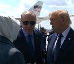TRUMP'I ANKARA HAVALİMANI'NDA CUMHURBAŞKANI ERDOĞAN KARŞILADI