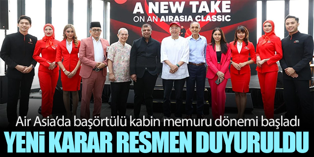 Air Asia'da başörtülü kabin memuru dönemi başladı