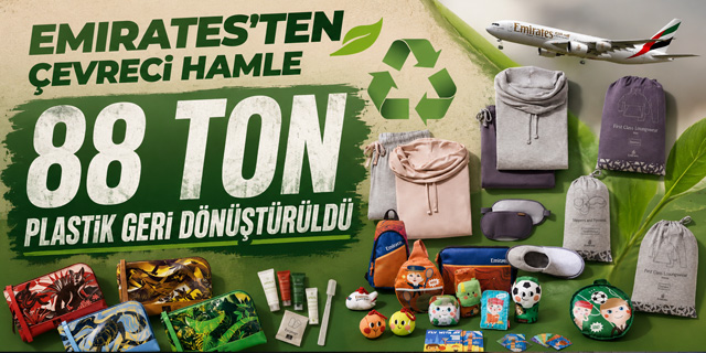 Emirates'ten Çevreci Hamle: 88 Ton Plastik Geri Dö