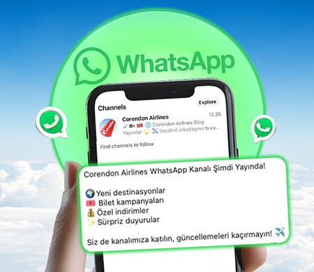 Corendon'un Whatsapp kanalı hizmete girdi