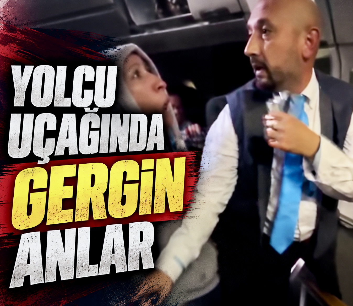 Yolcu uçağında gergin anlar!