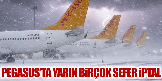 Pegasus'ta yarın birçok sefer iptal!