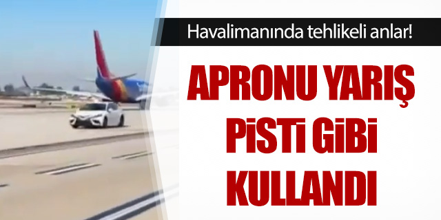Havalimanında tehlikeli anlar!