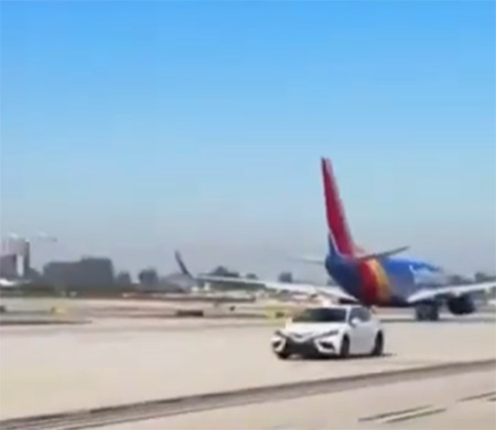 Havalimanında tehlikeli anlar!