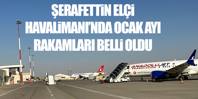 Şerafettin Elçi Havalimanı'nda Ocak ayı rakamları belli oldu