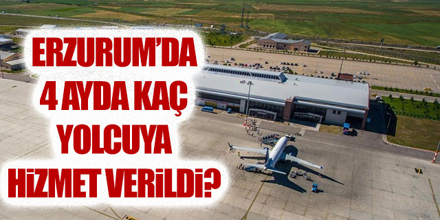 Erzurum'da 4 ayda kaç yolcuya hizmet verildi?