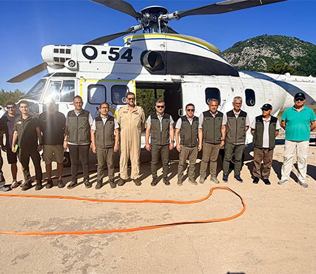 Yangın söndürme helikopteri göreve hazır