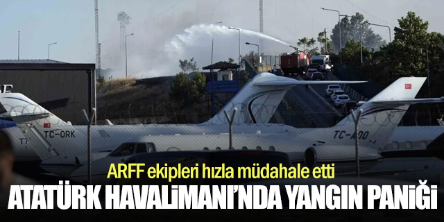 Atatürk Havalimanı'nda yangın paniği!