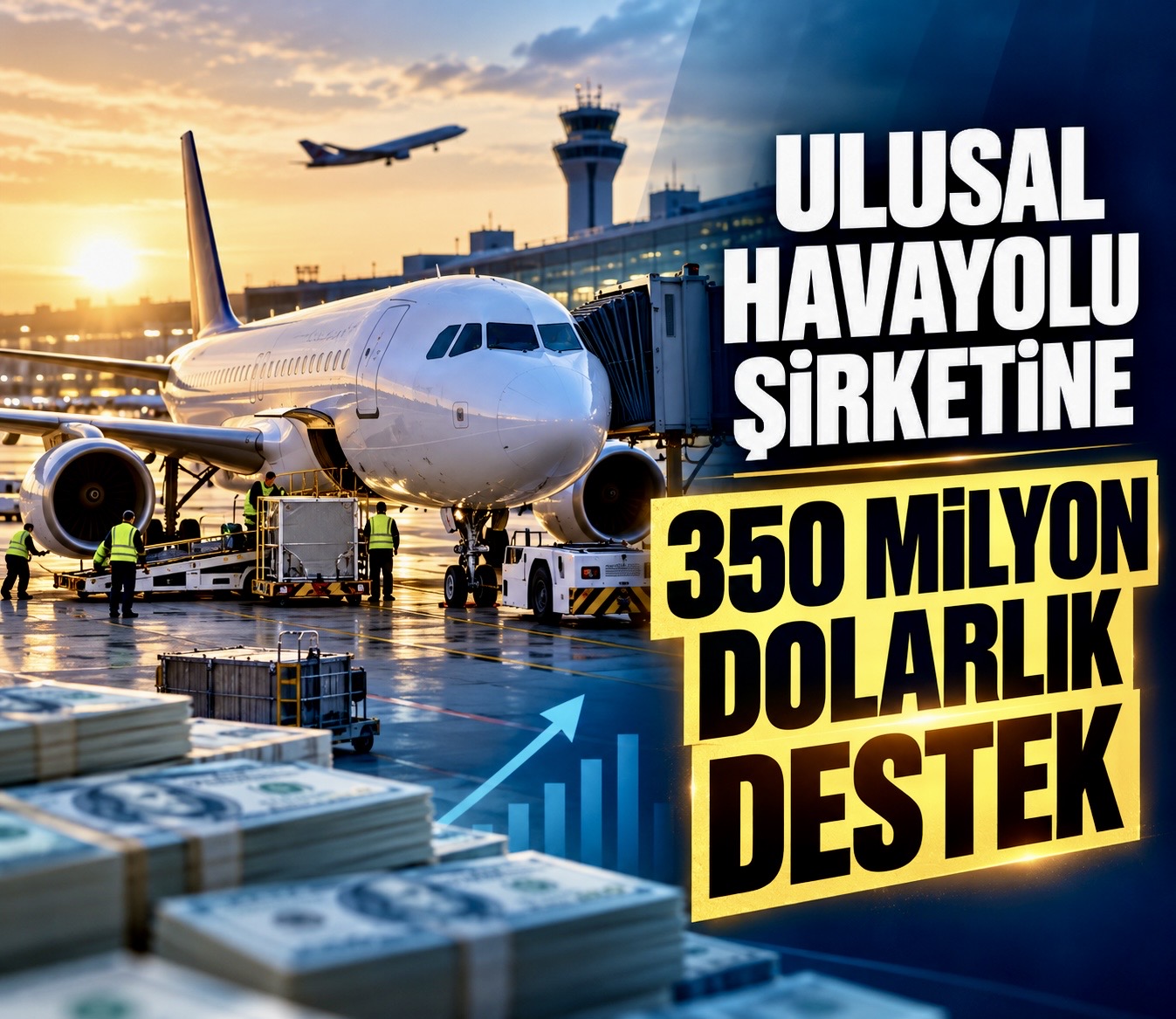 Ulusal havayolu şirketine 350 milyon dolarlık destek