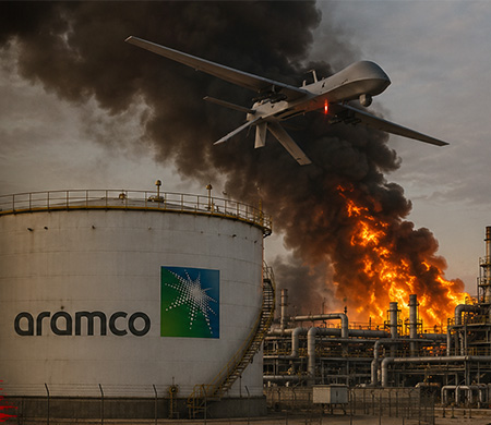 Husiler Suudi Arabistan’da Aramco Tesisini İHA ile Vurdu
