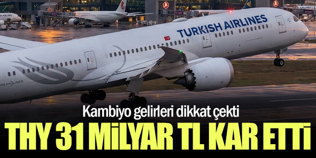 Türk Hava Yolları 31 milyar TL kar etti