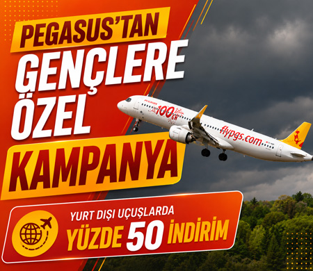 Pegasus’tan gençlere yurt dışı uçuşlarında yüzde 50 indirim