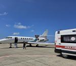 Van'da ambulans uçak iki bebek için havalandı