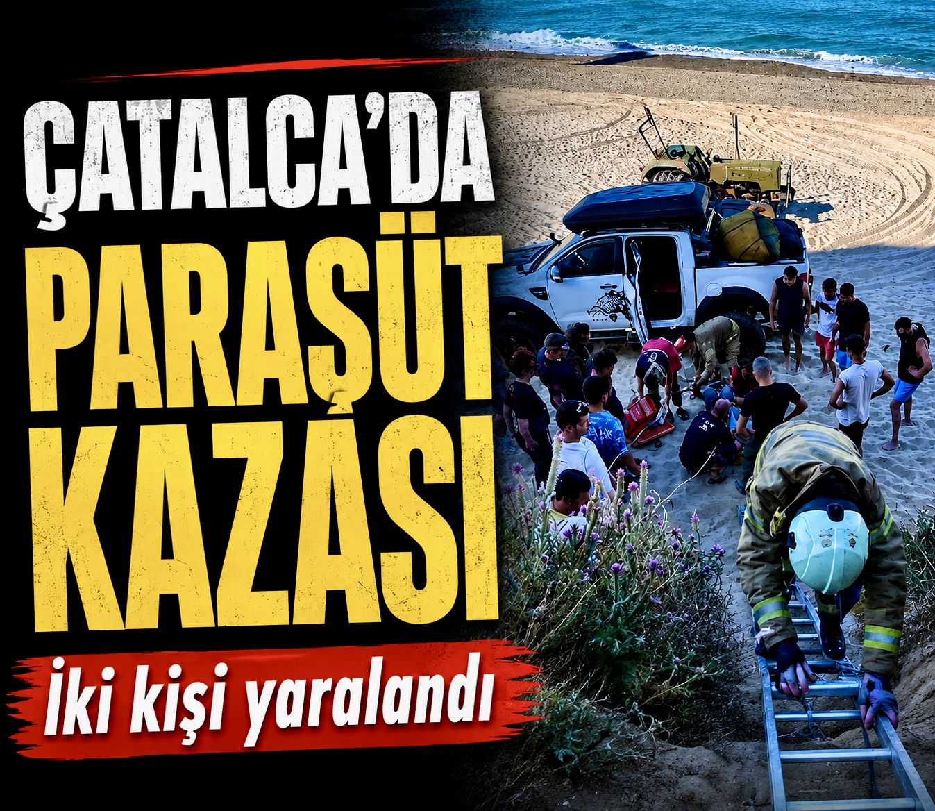 Çatalca’da Yamaç Paraşütü Kayalıklara Düştü!
