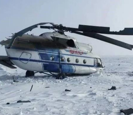 Sert iniş yapan helikopter parçalandı!