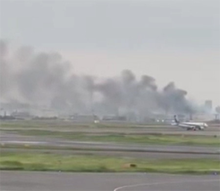 Haneda Havalimanı yakınında yangın paniği