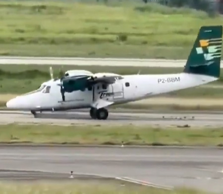 Yolcu uçağı burun üstü iniş yaptı