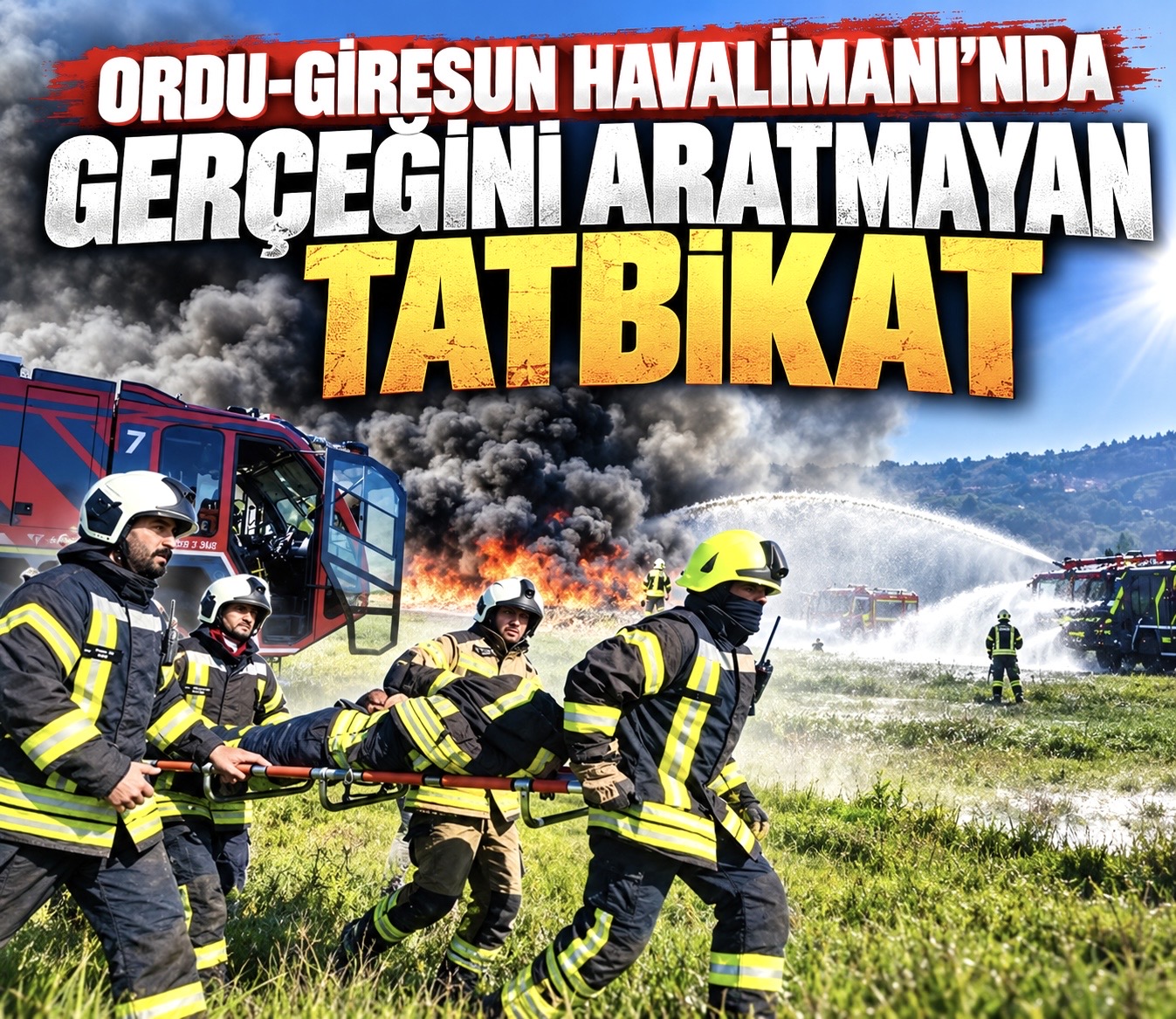 Ordu-Giresun Havalimanı’nda Uçak Kazası Tatbikatı