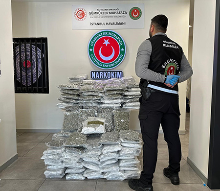 İstanbul Havalimanı'nda 117 kilo uyuşturucu ele geçirildi