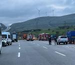 Balıkesir’de F-16 uçağının düştüğü İzmir-İstanbul otoyolu açıldı