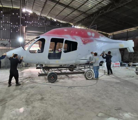 Tekirdağlı usta fiberglas helikopter üretmek için kolları sıvadı