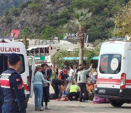 Fethiye'de paraşüt kazası; 3 yaralı!
