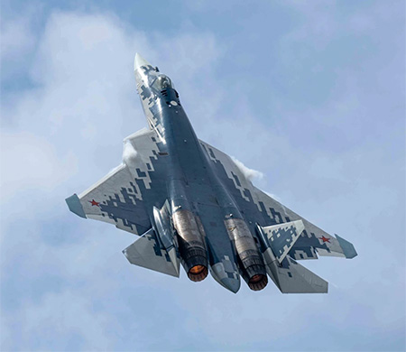 Su-57E Cezayir üzerinde görüldü