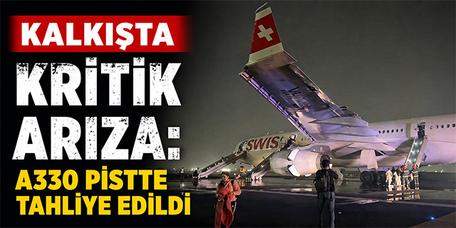 Kalkışta arıza; Yolcular slide'larla tahliye edildi