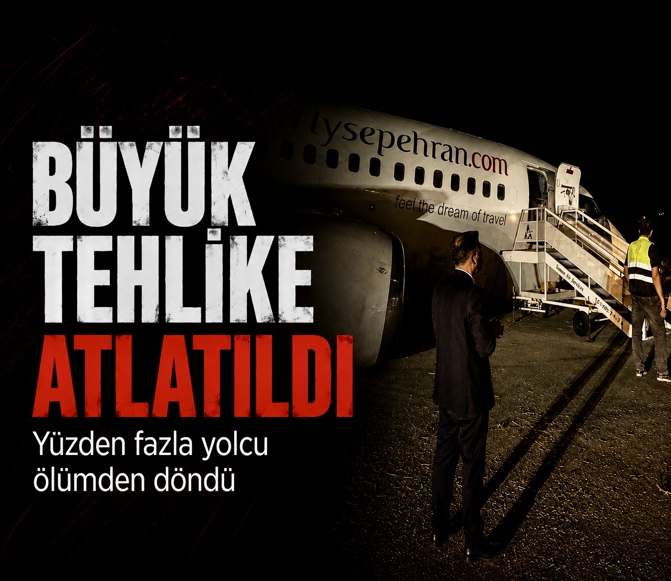 Yolcu uçağı pistten çıktı: 127 kişi tahliye edildi