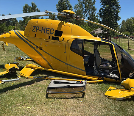 Paraguay'da helikopter düştü