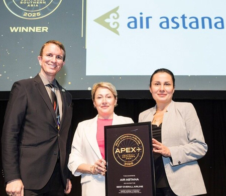 Air Astana, Orta Asya’nın En İyi Havayolu Ödülü’ne Layık Görüldü