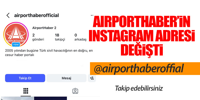 AirportHaber'in Instagram adresi değişti