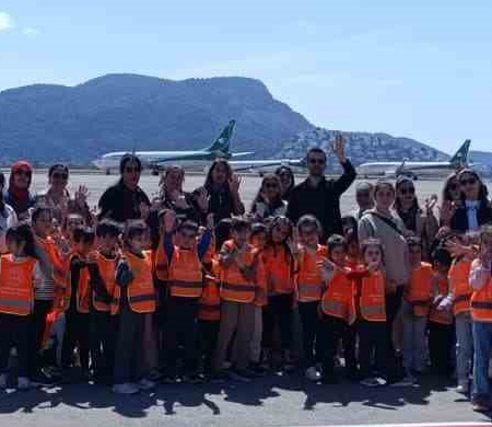 Anaokulu öğrencileri Dalaman Havalimanı’nı gezdi